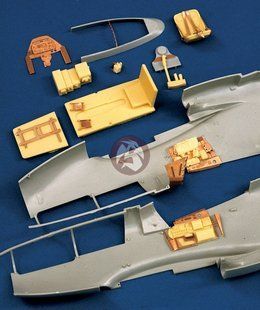 1/32 Детализация для P-51D Mustang: кокпит, смола и фототравление (Verlinden 787)