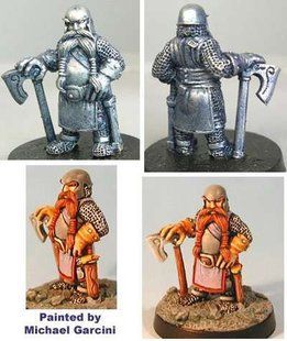 HassleFree Miniatures - Russ, male dwarf warrior - HF-HFD005