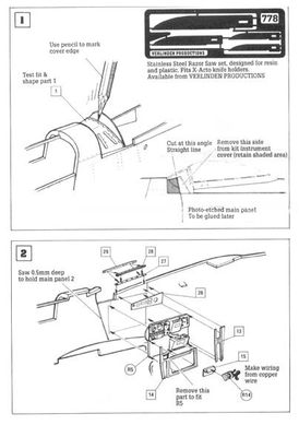1/32 Деталізація для P-51D Mustang: кокпіт, смола та фототравління (Verlinden 787)