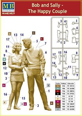 1/24 Bob and Sally - The Happy Couple (Master Box 24029) сборные пластиковые фигуры