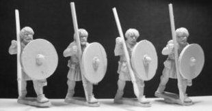 Gripping Beast Miniatures - Unarmoured barehead, march attack (4) - GRB-LR19