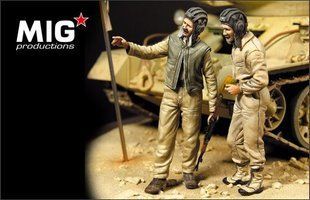 1/35 Арабские танкисты, 2 фигуры, сборные смоляные (MIG Productions MP35-278 Arab Tankmen)