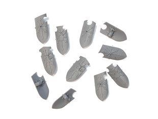 Детали Warriors of Chaos arms with shields, Warhammer Fantasy Battles, пластиковые (Games Workshop)