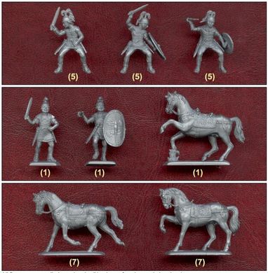 1/72 Римська кавалерія I-II ст. до н. е., 15 кінних та 2 піших фігур (Italeri 6028), збірні пластикові