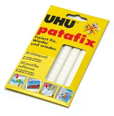 Клейкая масса UHU PATAFIX (Патафикс), 80 подушечек (Аналог Blu Tack)