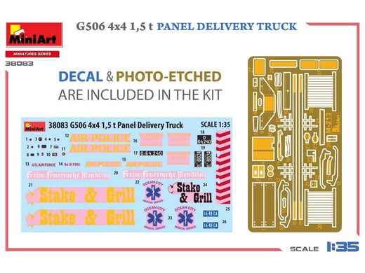 1/35 Автомобіль Chevrolet G506 Panel Delivery Truck (Miniart 38083), збірна модель