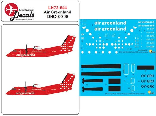 1/72 Декаль для DHC-8-200 Air Greenland (LN Decals 72-544)
