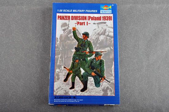 1/35 Солдати німецької танкової дивізії, Польща 1939 року, 4 фігури (Trumpeter 00402), збірні пластикові