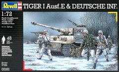 1/72 Pz.Kpfw.VI Ausf.E Tiger + 48 фигур German infantry (Revell 03161)