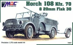 1/72 Автомобіль Horch 108 Kfz.70 із зенітною гарматою 20mm Flak 30 (MAC Distribution 72057), збірна модель