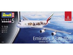 1/144 Airbus A380 "Emirates United for Wildlife" пасажирський літак (Revell 03882), збірна модель