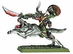 DragonRune Miniatures - Goblin Champion on Wolf - DRGNRN-DR-400