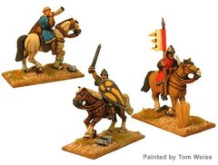 Темные века (Dark Ages) - Unarmoured Norman Cavalry Command (3) - Crusader Miniatures NS-CM-DAN107