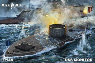 1/144 USS Monitor перший панцерник ВМФ США&nbsp;(MikroMir 144-028), збірна модель