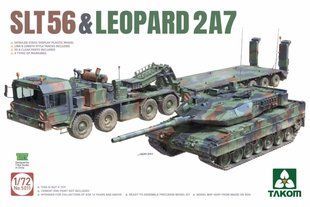 1/72 Танковый транспортер Faun SLT56 + танк Leopard 2 A7, серия "1+1" (Takom 5011), две сборные модели