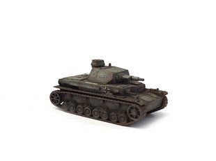 1/100 Німецький танк Pz.Kpfw.IV Ausf.F, готова модель, авторська робота