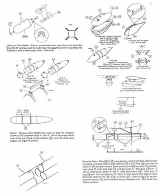 1/48 Подвесное вооружение и баки для P-51 Mustang (Verlinden 1407), смола и фототравление