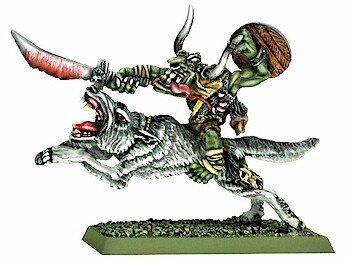 DragonRune Miniatures - Goblin Champion on Wolf - DRGNRN-DR-400