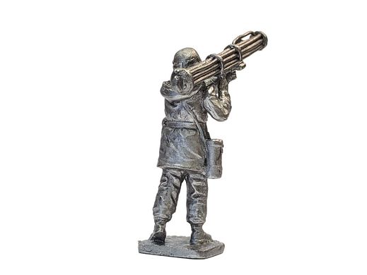 54мм Немецкий солдат с ПЗРК Luftfaust-B, колллекционная оловянная миниатюра