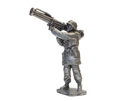 54мм Немецкий солдат с ПЗРК Luftfaust-B, колллекционная оловянная миниатюра