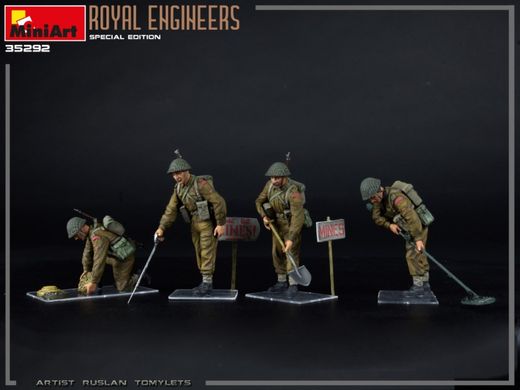 1/35 Інженери Королівської армії, 4 фігури, серія Special Edition із озброєнням та аксесуарами (Miniart 35292)