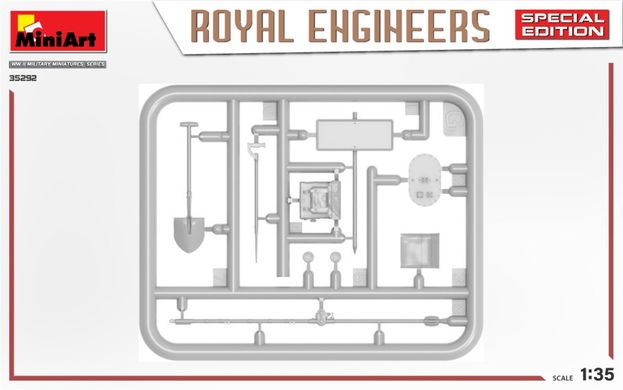 1/35 Инженеры Королевской армии, 4 фигуры, серия Special Edition с вооружением и аксессуарами (Miniart 35292)