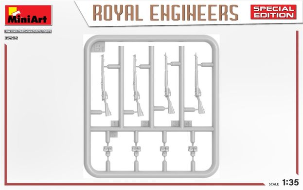 1/35 Інженери Королівської армії, 4 фігури, серія Special Edition із озброєнням та аксесуарами (Miniart 35292)