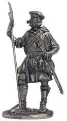 54 мм Шотландский воин, 18 век, оловянная миниатюра (EK Castings M14)