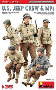 1/35 Екіпаж джипу та військова поліція США, 5 фігур, серія Special Edition із озброєнням та аксесуарами (Miniart 35308)