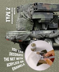 Сітка маскувальна біла тип №2, 160*230 мм, тканина (AK Interactive 8063 Camouflage net)