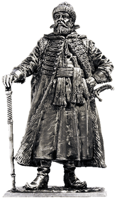 54 мм Стрелецкий голова. Россия, 17 век, оловянная миниатюра (EK Castings M202)