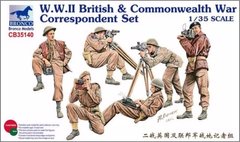 1/35 Британські військові кореспонденти Другої світової, 6 фігур (Bronco Models CB35140), збірні пластикові