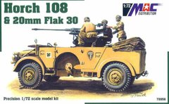 1/72 Автомобіль Horch 108 Kfz.70 із зенітною гарматою 20mm Flak 30 (MAC Distribution 72056), збірна модель
