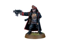 Imperial Guard Commissar with Bolt Pistol, мініатюра Warhammer 40k (Games Workshop 47-37), збірна металева