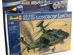 1/48 AH-64D/WAH-64D Longbow Apache + клей + краска + кисточка (Revell 64420)