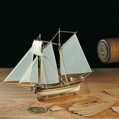 1/300 Американская шхуна Hannah, серия "Корабль в бутылке" (Amati Modellismo 1355), сборная деревянная модель