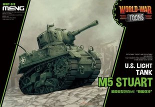 Танк M5 Stuart, серія World War Toons, складання без клею (Meng Model WWT-012), збірна модель