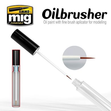 Краска масляная -СЕРЕБРО- A.MIG-3538 SILVER Oilbrusher Ammo by Mig Jimenez