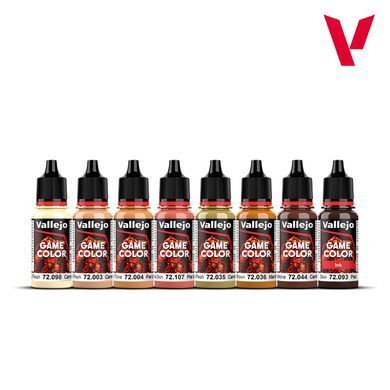 Набір фарб "Тілесні кольори: Skin Tones", 8 фарб по 18 мл, акрилові (Vallejo Game Color 72187 Paint Set)