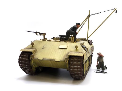 1/35 Модель 2-в-1: ЗСУ Flakpanther з фігурами або БРЕМ Bergepanther + Flak-38 з причепом, готові моделі авторської роботи