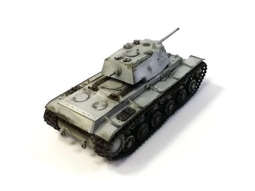 1/72 Радянський танк КВ-1 в зимовому камуфляжі, готова модель (авторська робота)