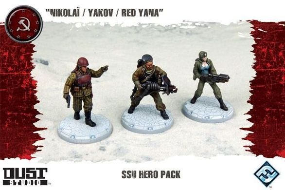 SSU Hero Pack "Nikolai, Yakov, Red Yana", 3 мініатюри, 40 мм (Dust Tactics DT-042), пластик