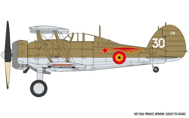 1/72 Gloster Gladiator Mk.I/Mk.II винищувач-біплан (Airfix 02052A), збірна модель