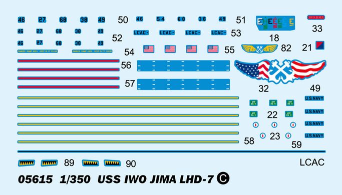 1/350 USS Iwo Jima LHD-7 американський універсальний десантний корабель (Trumpeter 05615), збірна модель