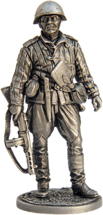 54 мм Старший сержант пехоты Красной армии, 1943-45 гг. СССР, оловянная миниатюра (EK Castings WWII-1)