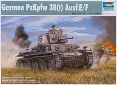 1/35 Pz.Kpfw.38(t) Ausf.E/F Praga німецький легкий танк (Trumpeter 01577), збірна модель