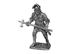 54 мм Западноевропейский пеший воин, 15 век (EK Castings M-287), коллекционная оловянная миниатюра
