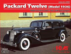 1/35 Автомобіль Packard Twelve зразка 1936 року з фігурками (ICM 35535), збірна модель