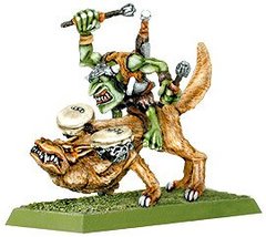 DragonRune Miniatures - Goblin Musician on Wolf - DRGNRN-DR-402
