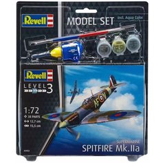 1/72 Самолет Spitfire Mk.IIa, стартовый набор с красками, клеем и кистью (Revell 63953), сборная модель